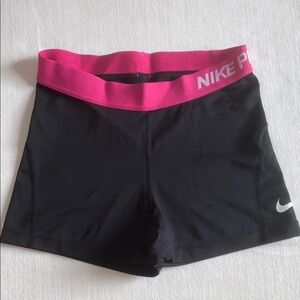 Nike Women's Black and Pink Shorts